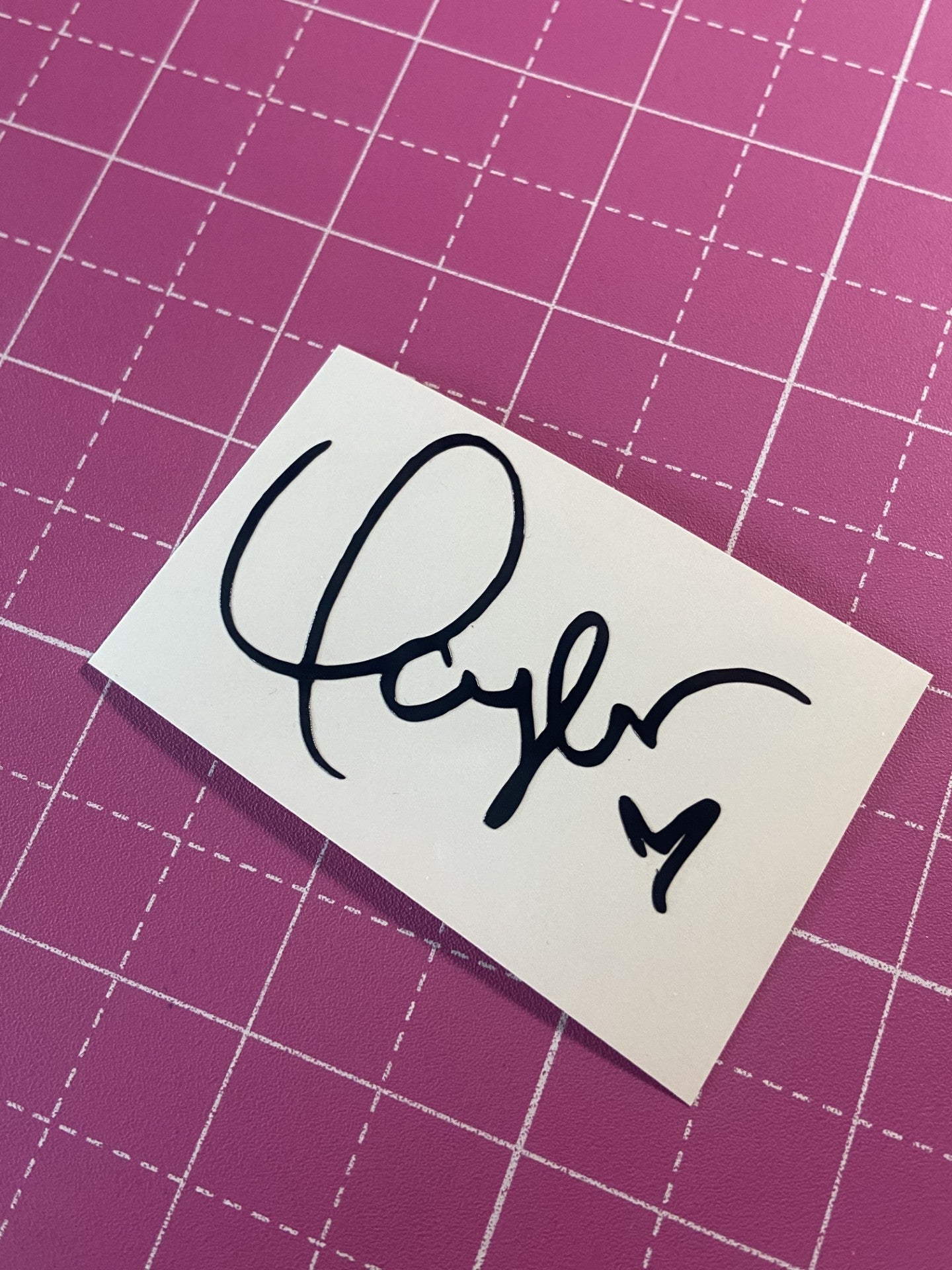 Taylor Swift Signature Vinyl Decal Sticker in White