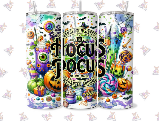 Hocus Pocus Sweet Candy  - Halloween 20oz Stainless Steel Tumbler - With Straw And Lid