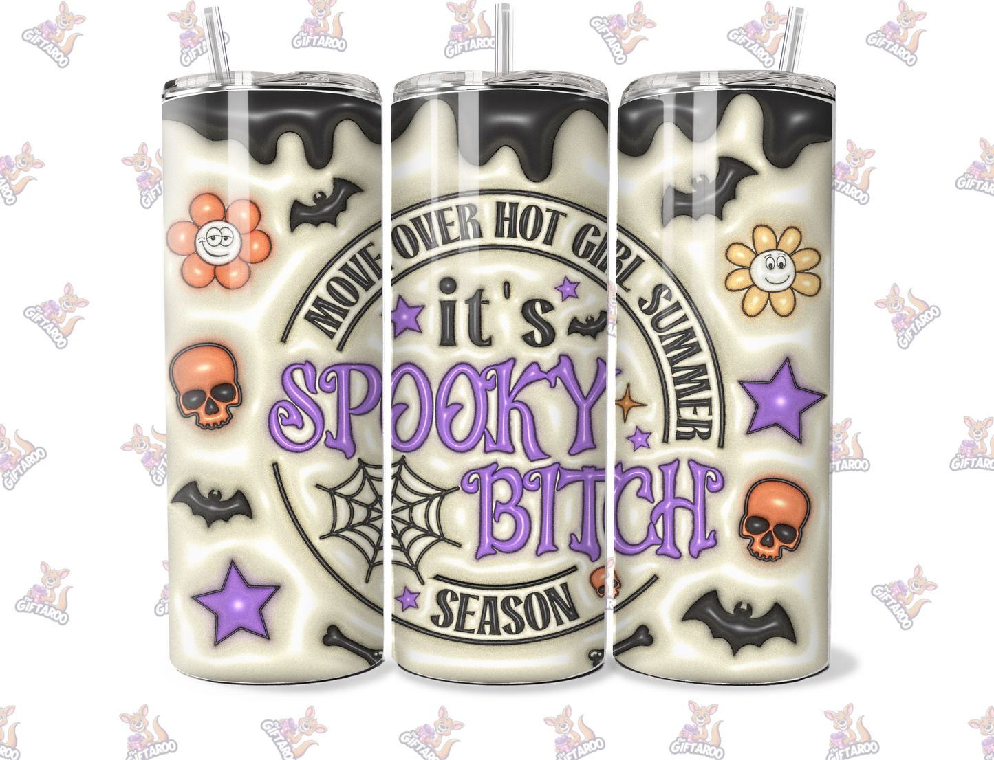 Move Over Hot Girl Summer - Halloween 20oz Stainless Steel Tumbler - With Straw And Lid