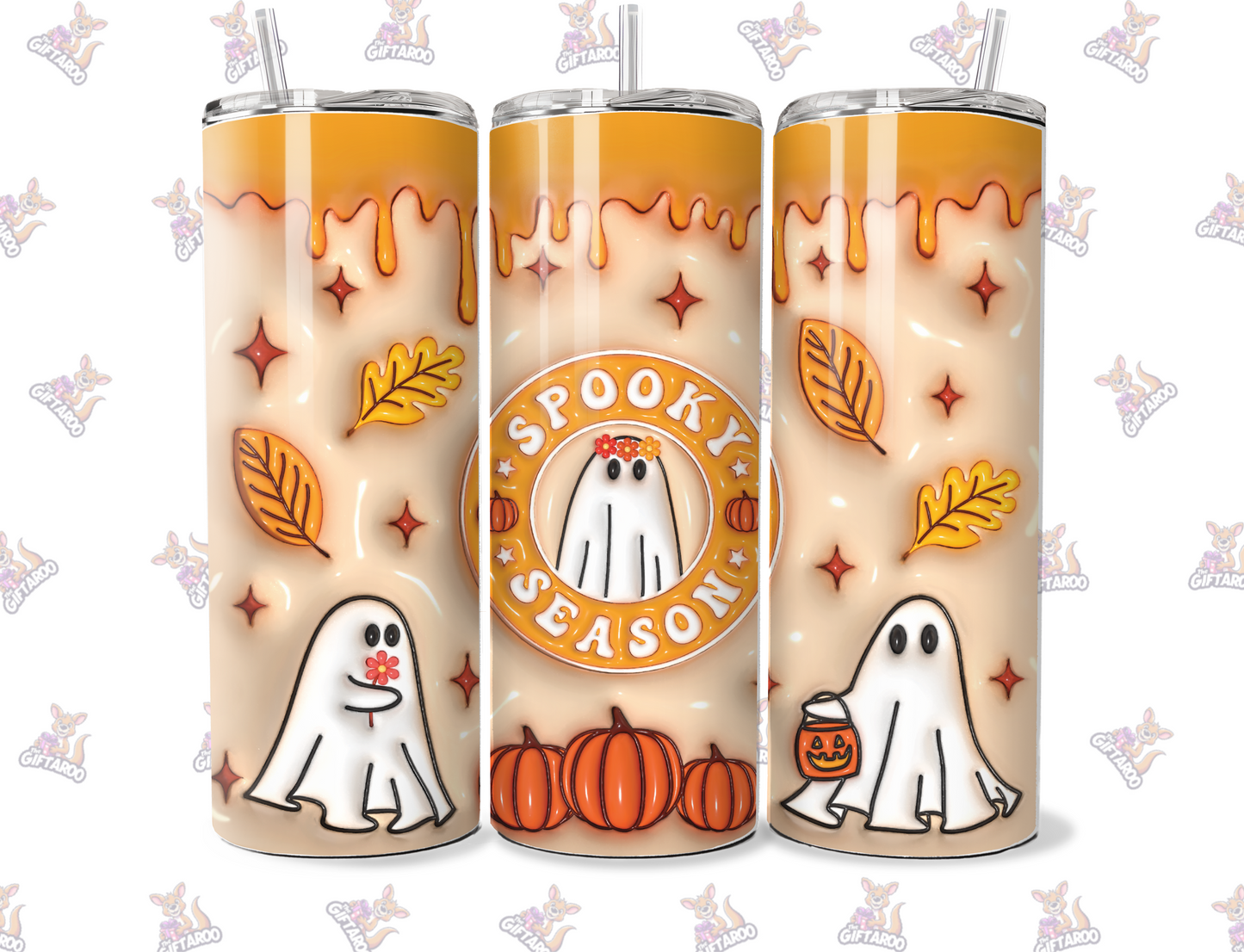 Spooky Season Halloween 20oz Stainless Steel Halloween Tumbler - With Straw And Lid