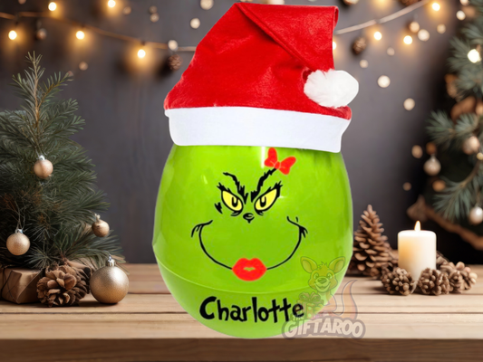 Female Grinch Giant Fillable Personalised Egg | Christmas | Gift Box | Christmas Eve (Copy)