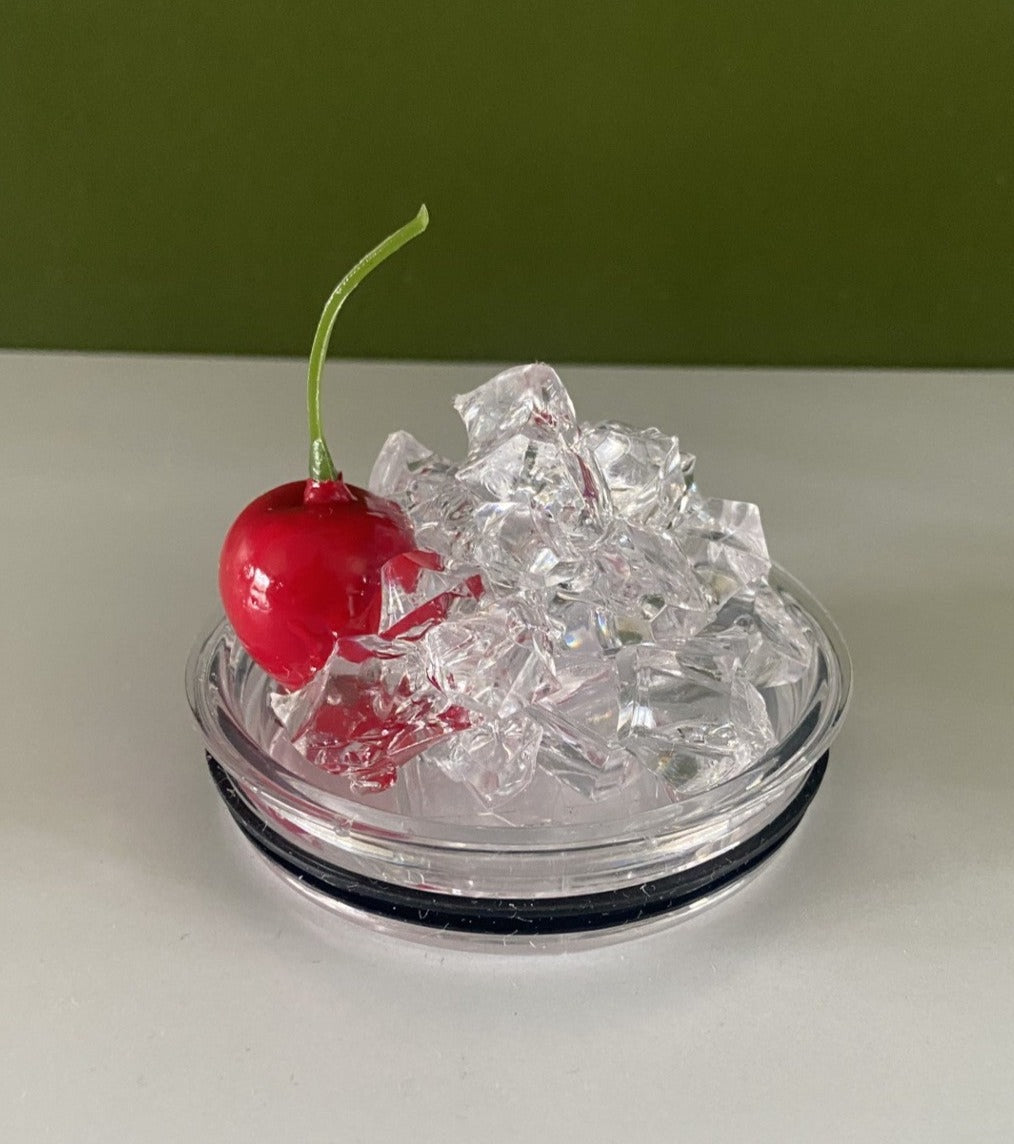 Faux Ice and a Cherry Slice Tumbler Lid