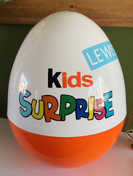 Vinyl Only | Personalised Giant Kinder Fillable Easter Egg Decal