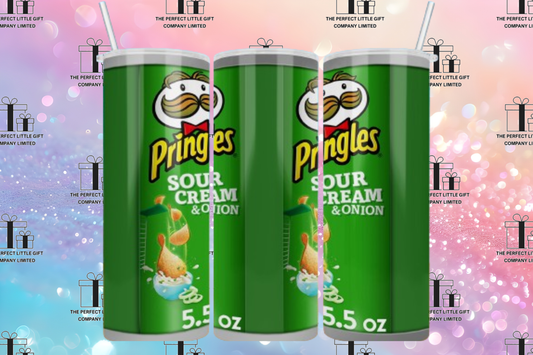 Pringles Inspired 20oz Stainless Steel Tumbler- With Straw And Lid - Metal and Plastic Straw