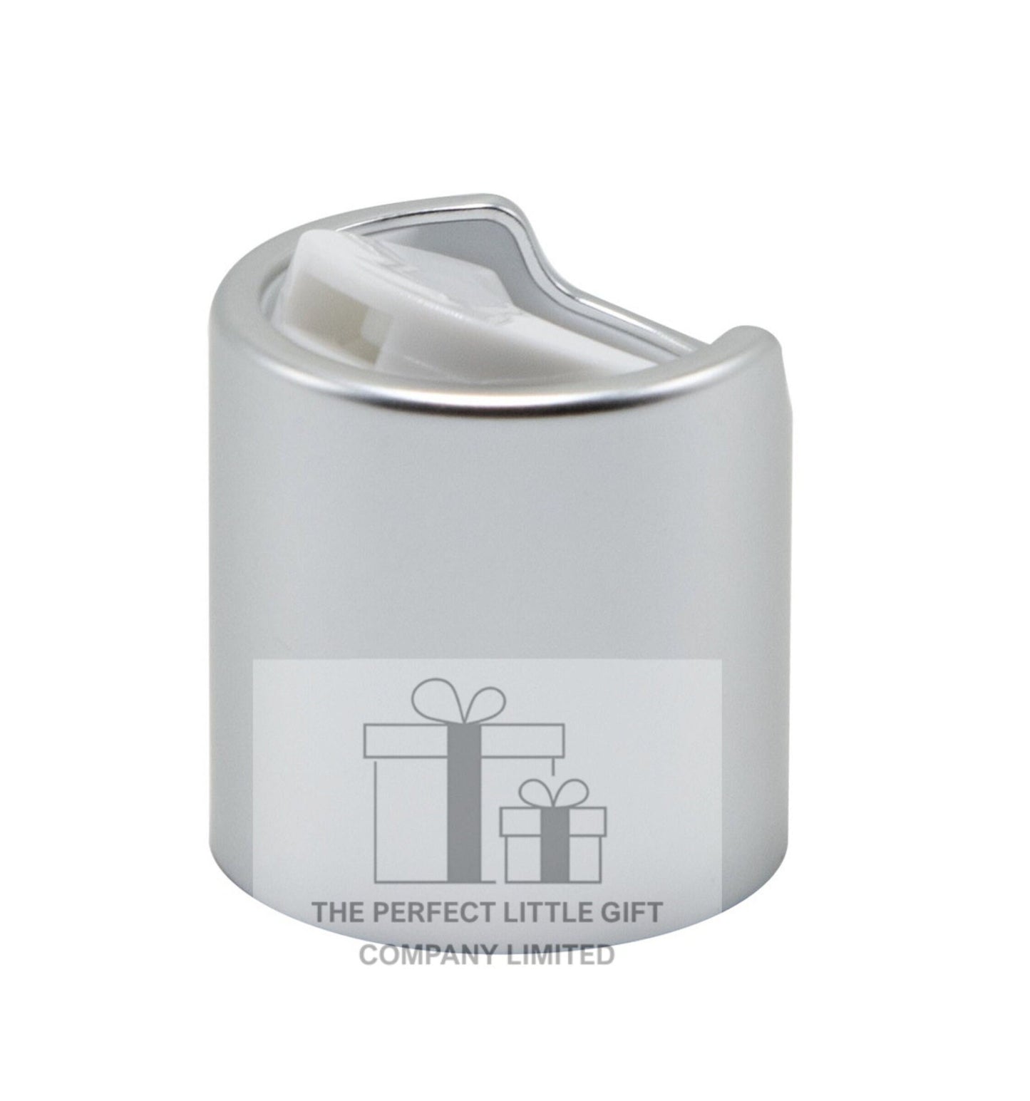 Brushed/Matte Silver and White Disc Cap Lid Replacement 24mm | 24/410 | Soap Dispenser | Lotion Bottles